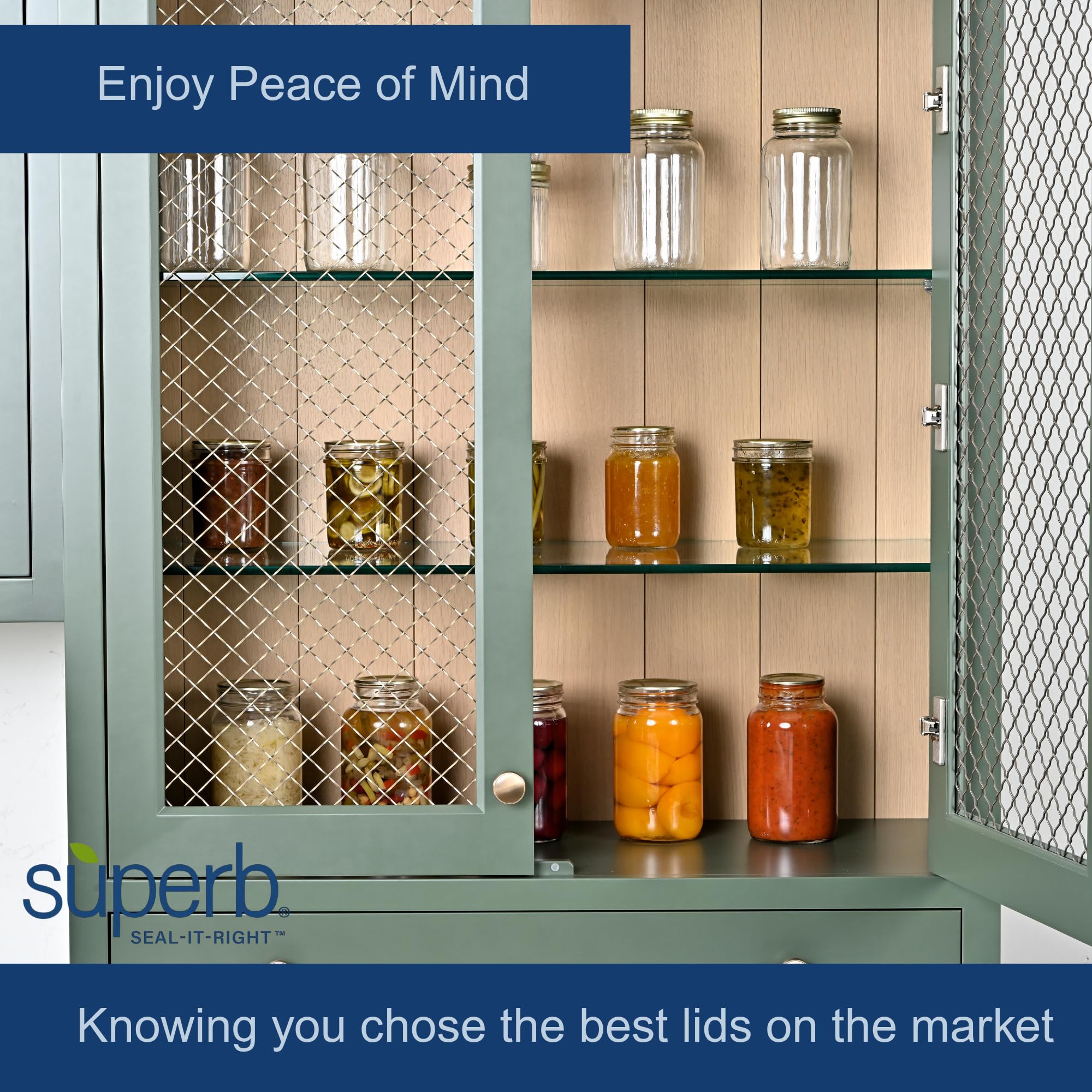 Paquete a granel de 156 tapas Superb Sealing Solutions para conservas.