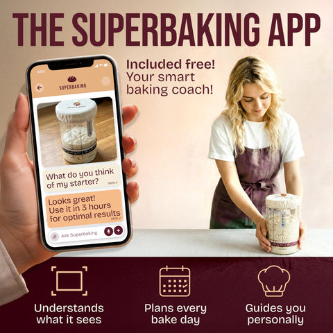 Conjunto iniciador Superbaking para masa madre en un solo paquete