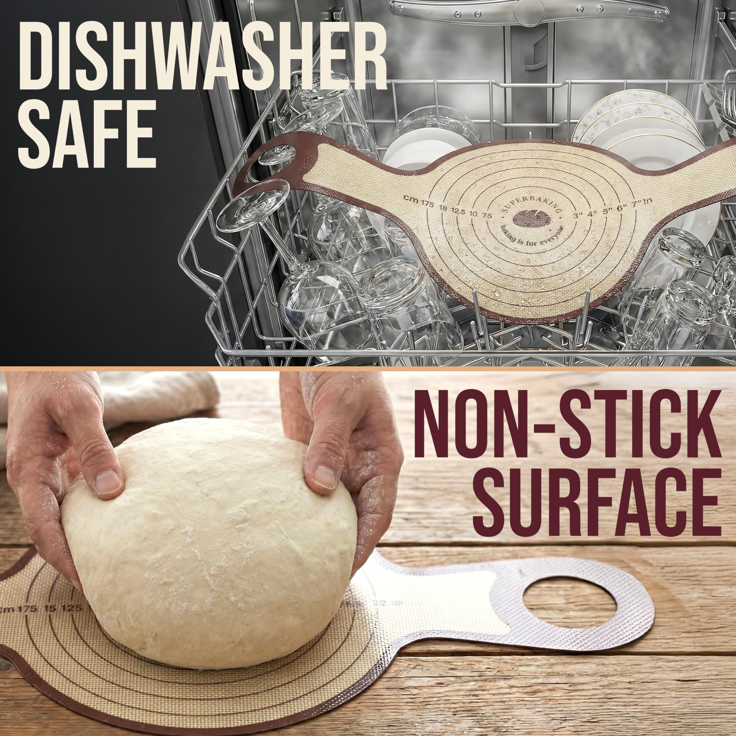 Superbaking correa silicona para pan, espesor 0.9 mm, refuerzo de fibra.