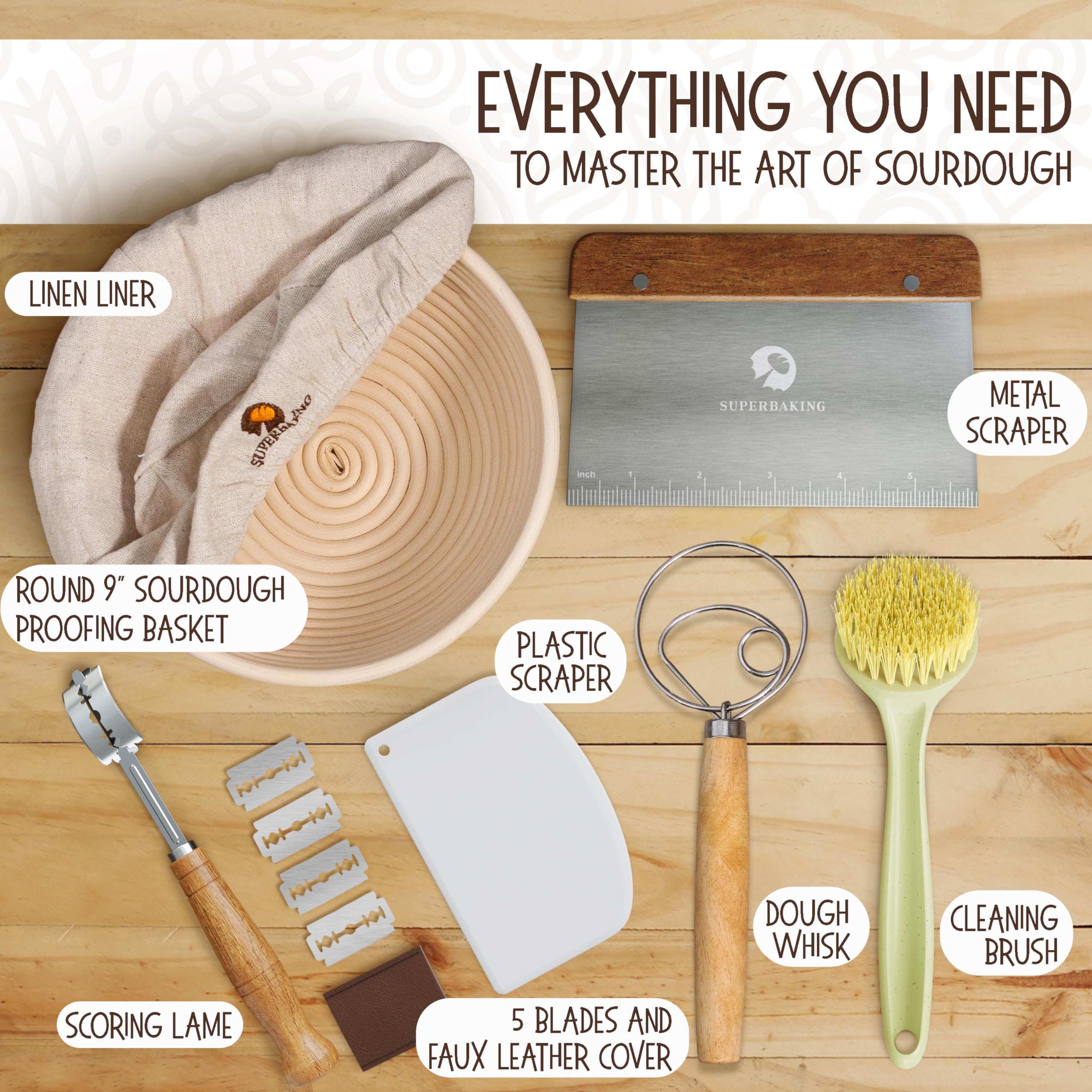 Superbaking diseño resistente que mantiene la forma durante la fermentación.
