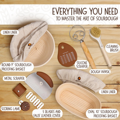 Forro-liner Superbaking banneton facilita desmolde suave y conserva la forma.