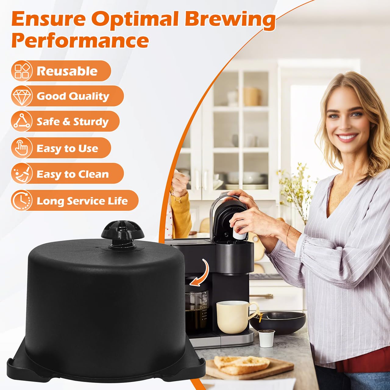 Uso diario para preparar café constante con K-Duo Essentials.