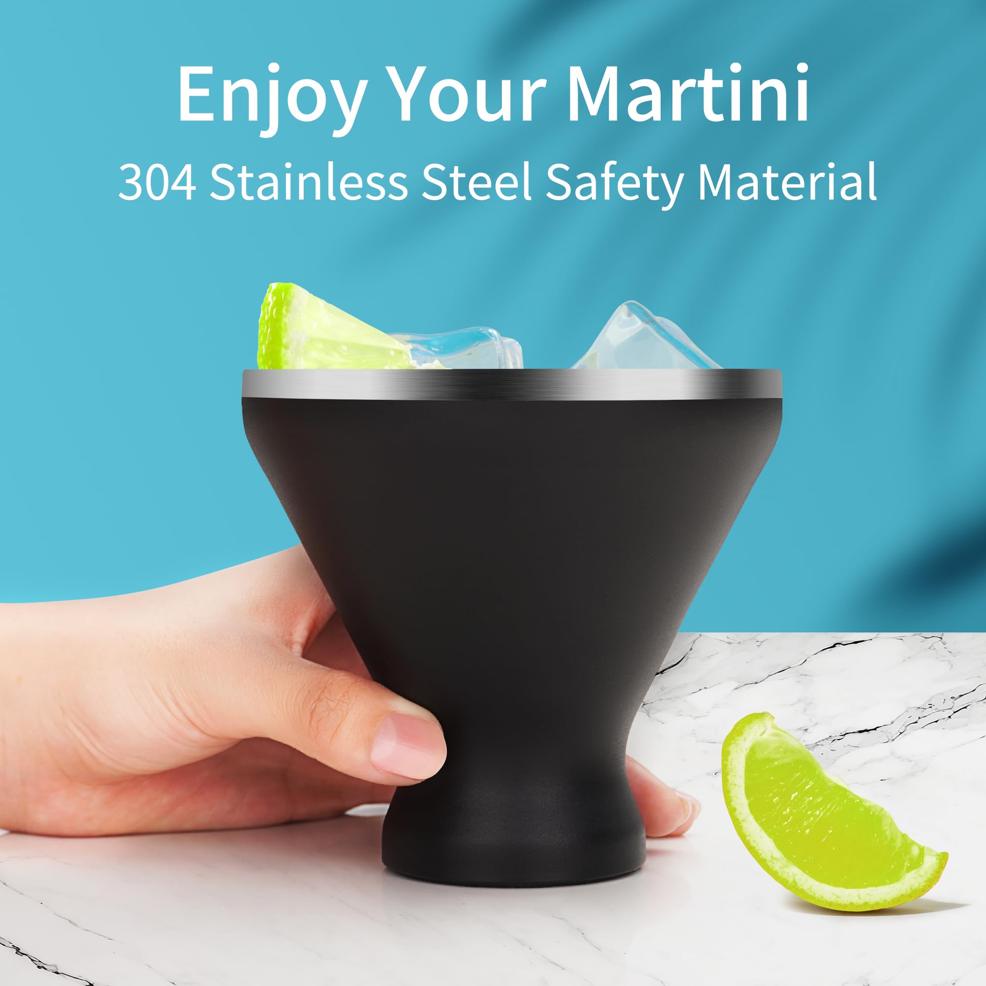 SuperCook juego de seis vasos martini de 8 onzas.