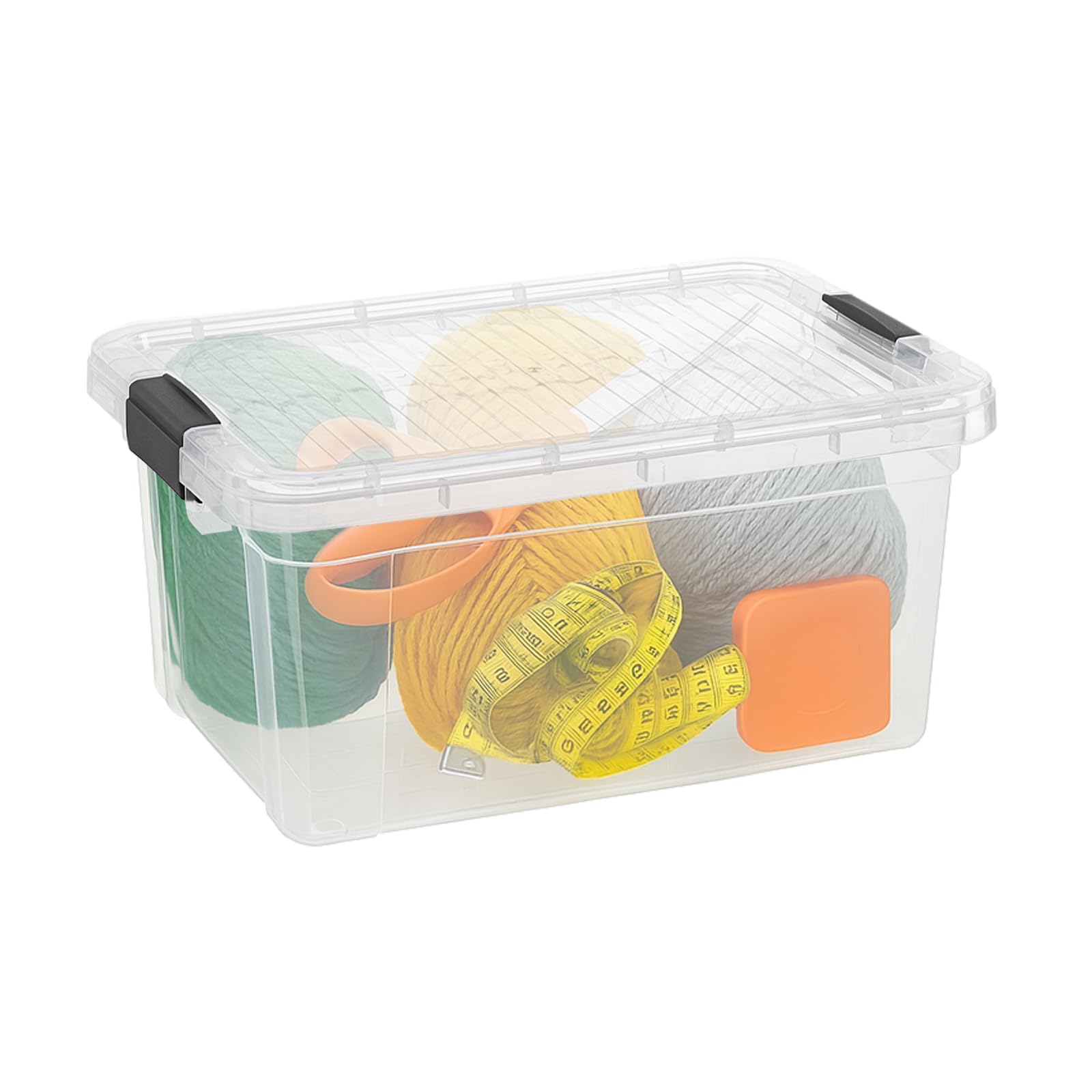 Superio caja almacenamiento transparente con tapa para ver el contenido sin abrir