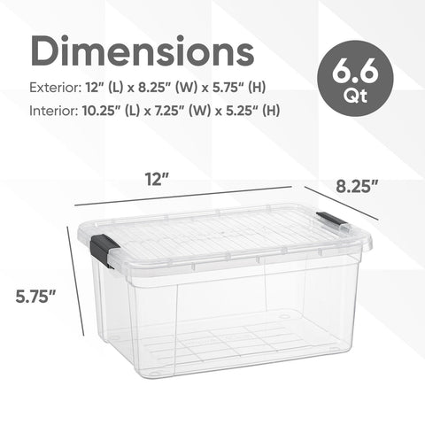 Superio contenedor plastico apilable de 6,6 cuartos para maximizar el espacio