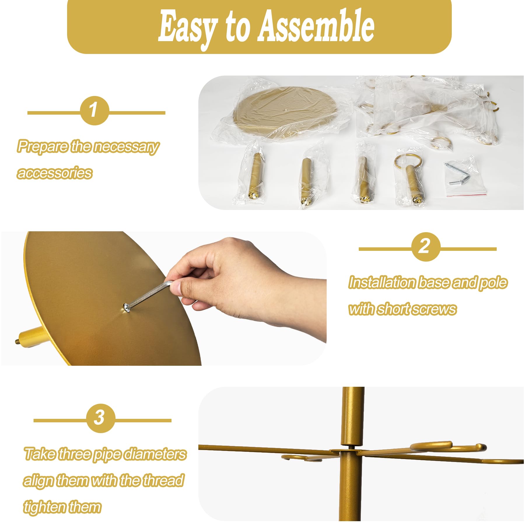 Superjackwang árbol de cócteles metálico, ideal para reuniones y eventos.