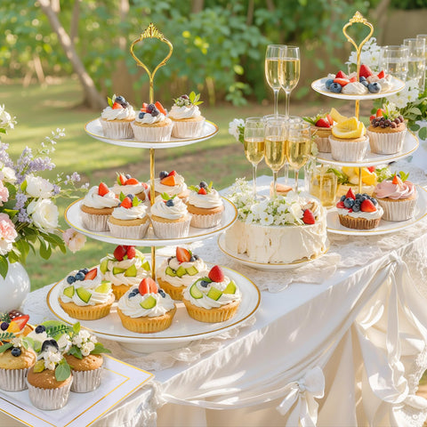 Supernal bandejas para pasteles seis unidades, distribución ordenada para dulces