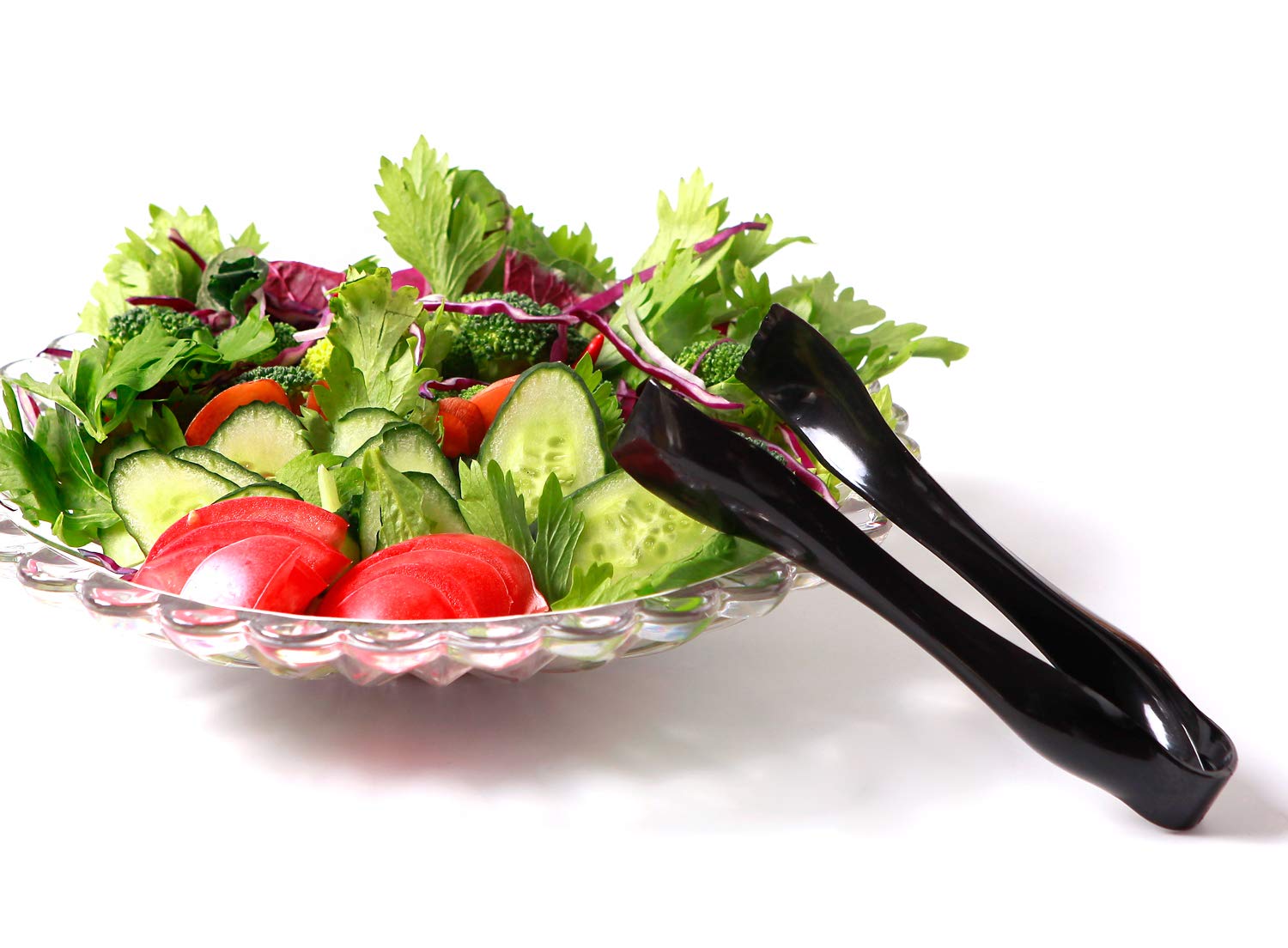 Conjunto de utensilios desechables de Supernal en negro para catering.