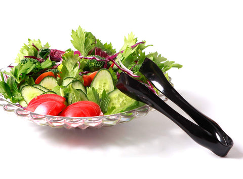 Conjunto de utensilios desechables de Supernal en negro para catering.