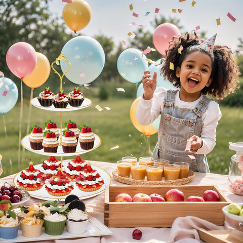 Supernal distribución de dulces estable, ideal para buffets y mesas temáticas
