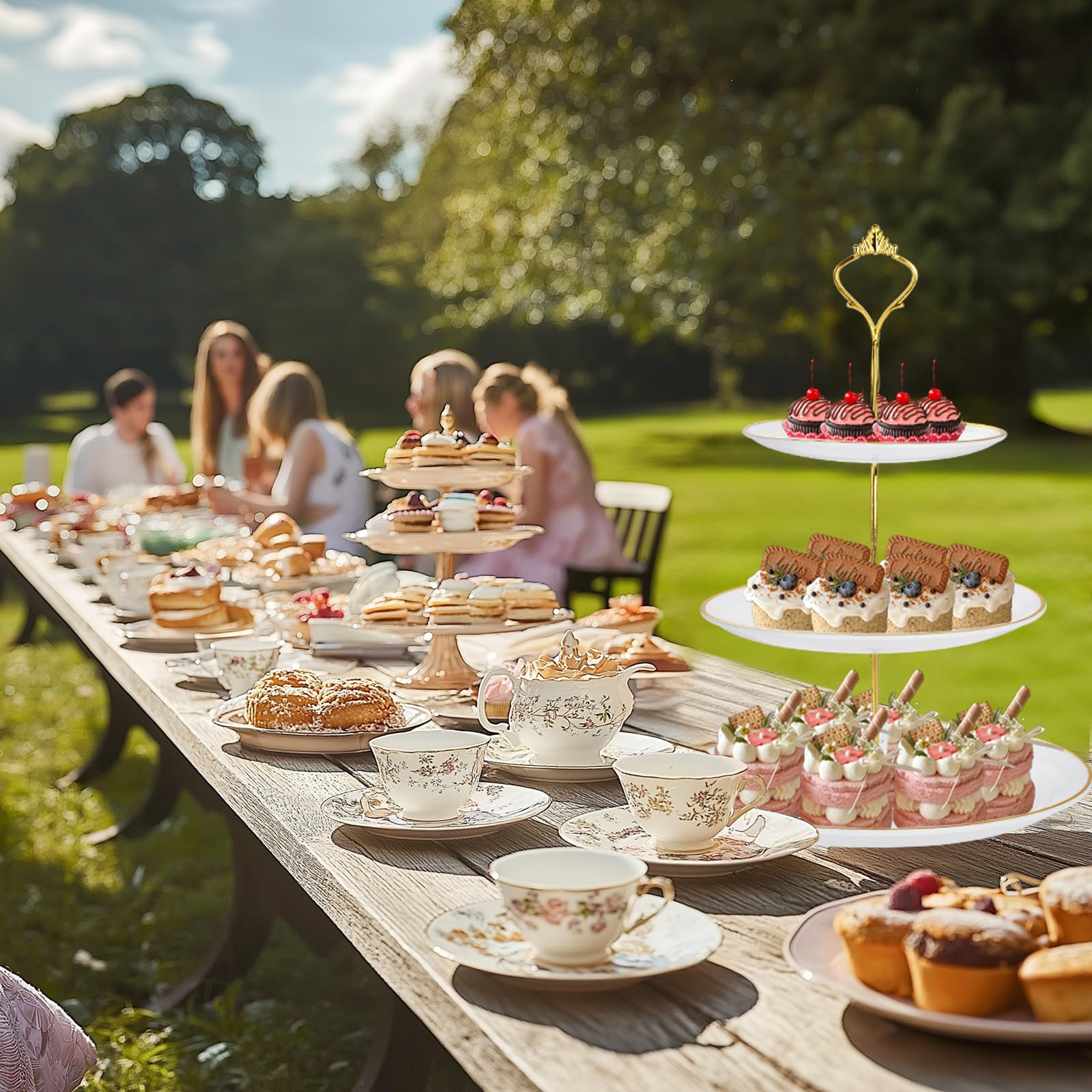Supernal presentación versátil para bodas y tardes de té