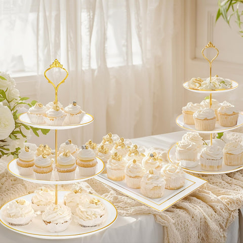 Supernal uso en bodas y fiestas, estilo blanco y dorado para eventos