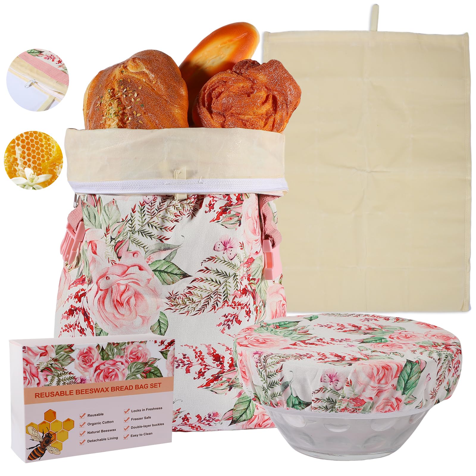 Bolsa SUPERNIGHT con cera de abejas para conservar pan fresco.