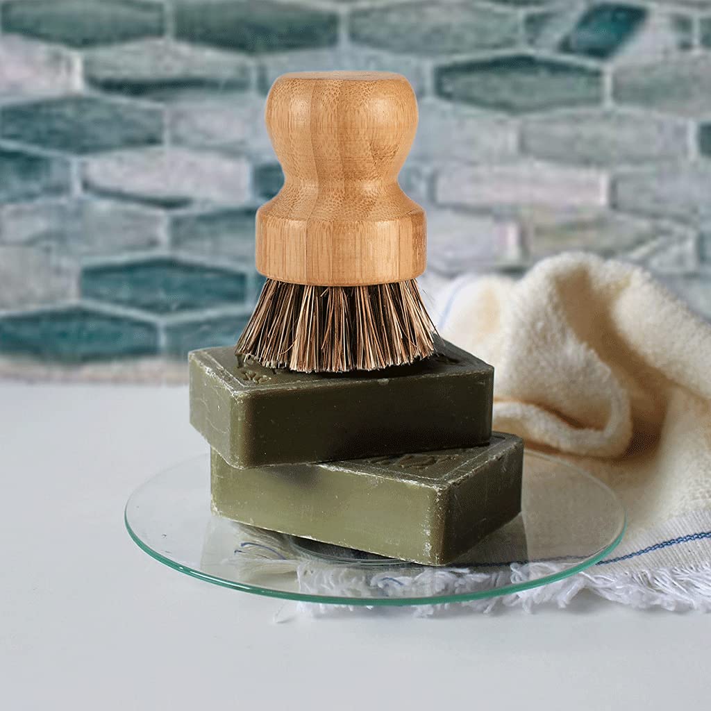 Cerdas marrones del cepillo SUPERWASH PLUS para desincrustar sartenes