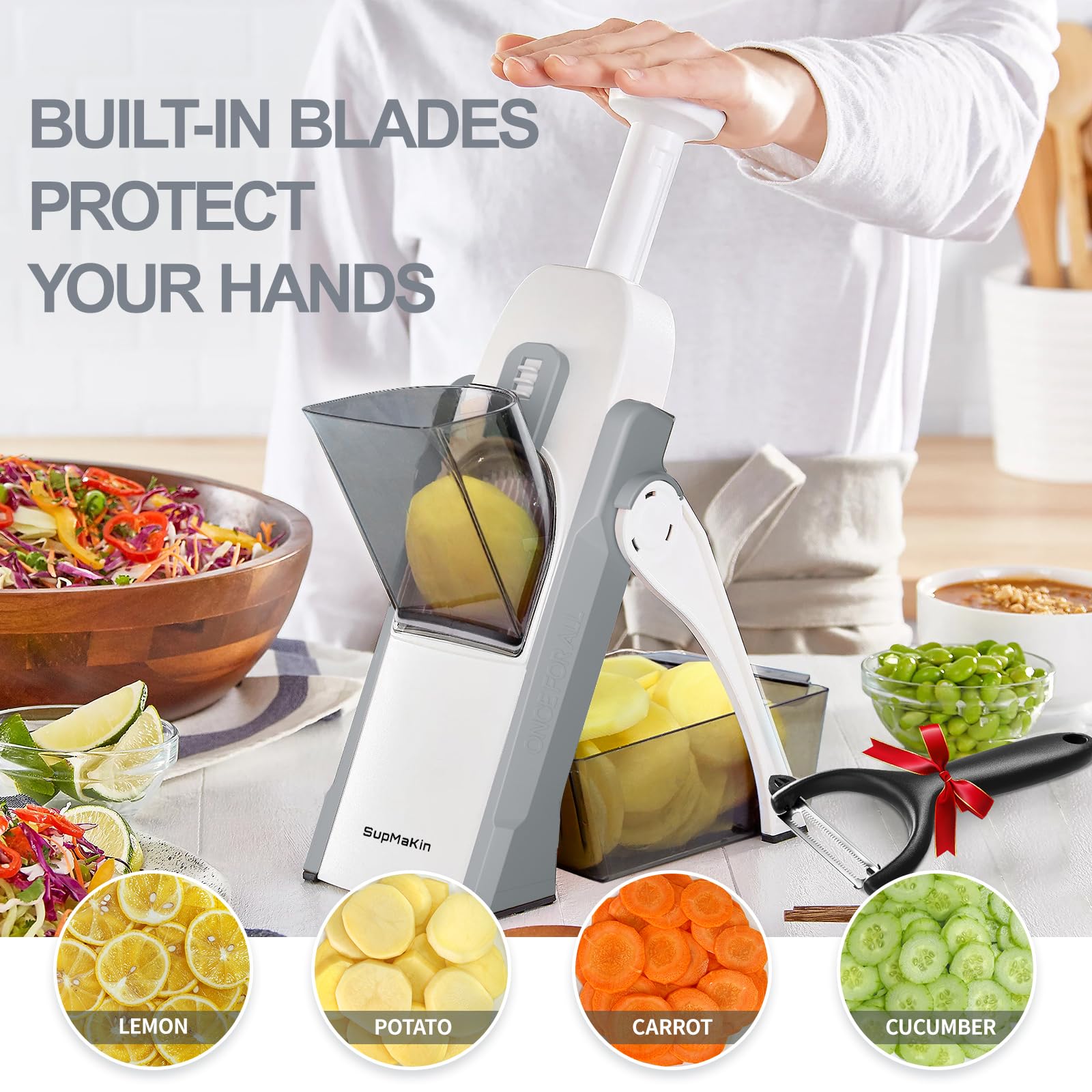 Cuchillas de acero inoxidable de SupMaKin para vegetales duros