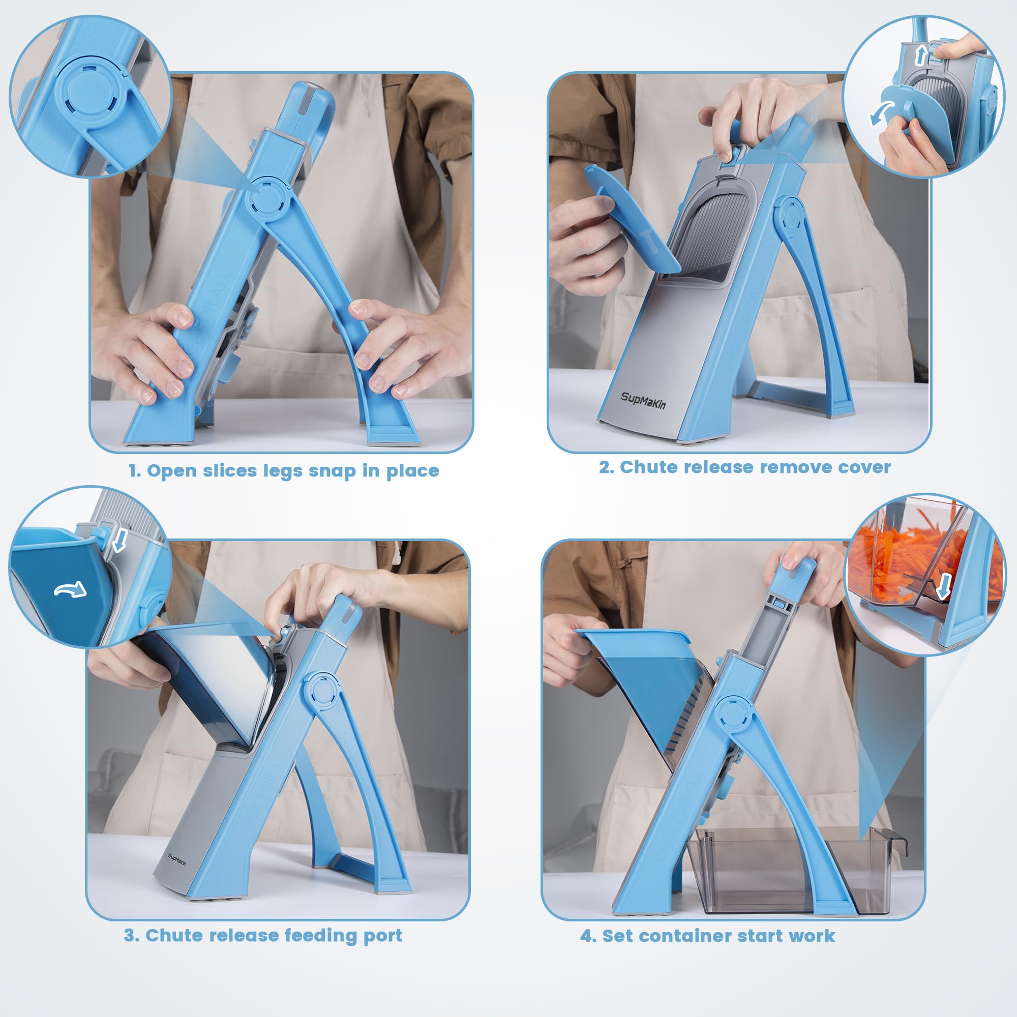 SupMaKin desmontaje fácil con un clic para limpieza rápida