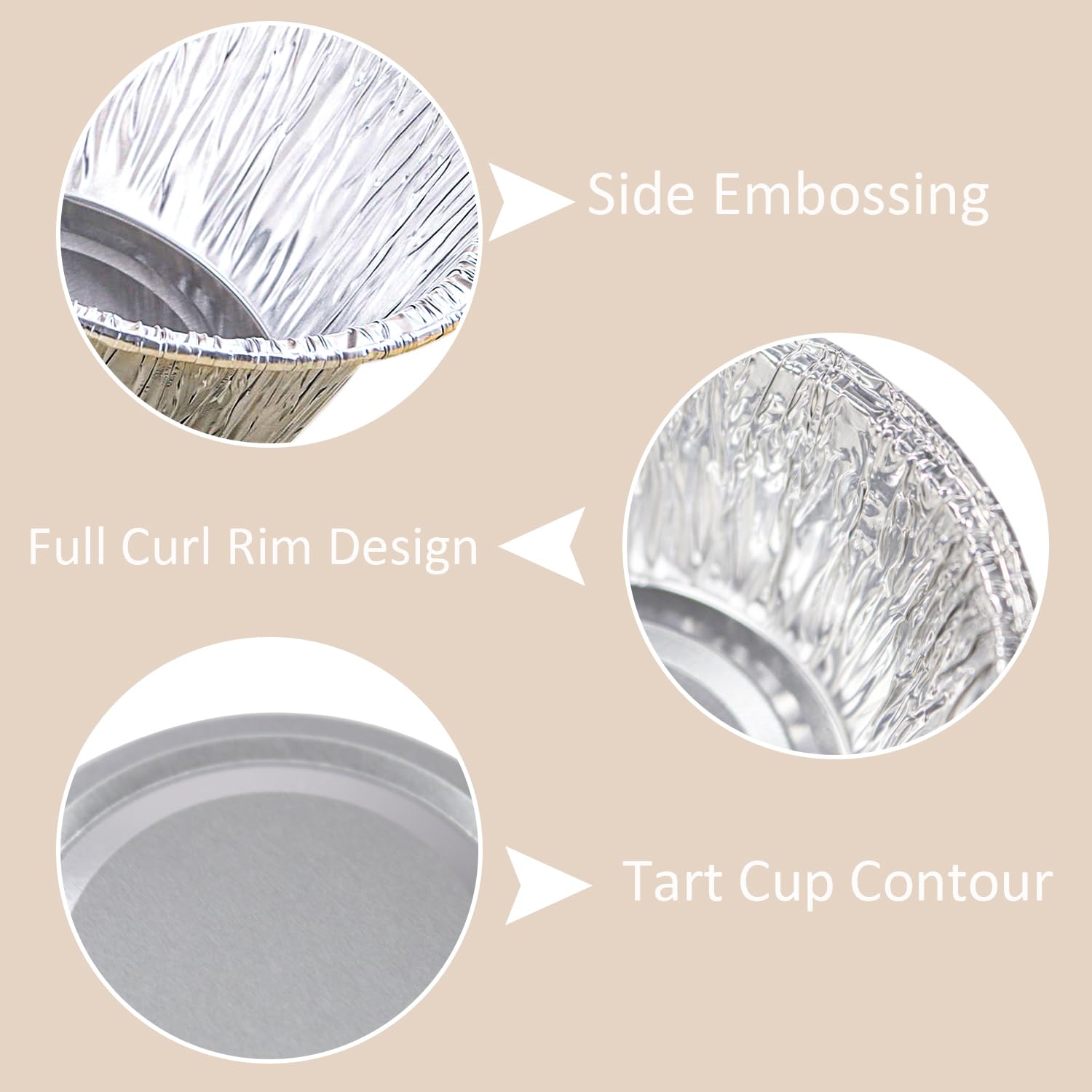SUPPHOUS cuencos de aluminio para postres, porciones individuales fáciles.