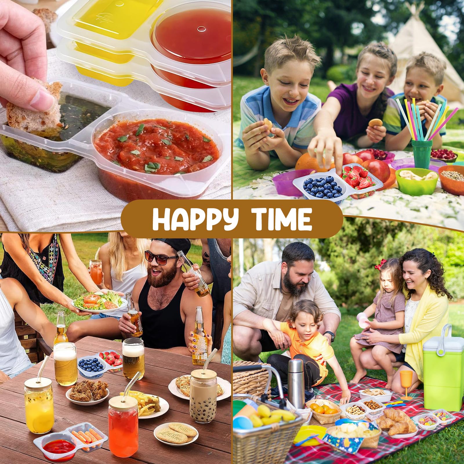 SUPPHOUS Contenedor para porciones, perfecto para planes de comida y control.
