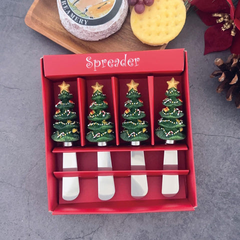 Diseño festivo en cada mango, ideal como regalo para anfitriones.