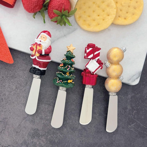 Supreme Housewares espátula para queso con Papá Noel, ideal para mantequilla.