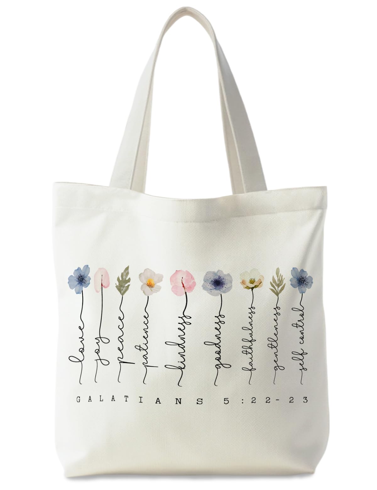 Bolsa Supwhd canvas cristiana con Biblia: uso diario y mensaje inspirador.