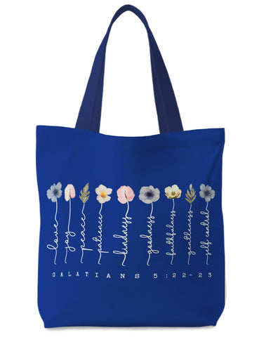Bolsa Supwhd para Biblia en azul marino con asas largas para transporte cómodo.