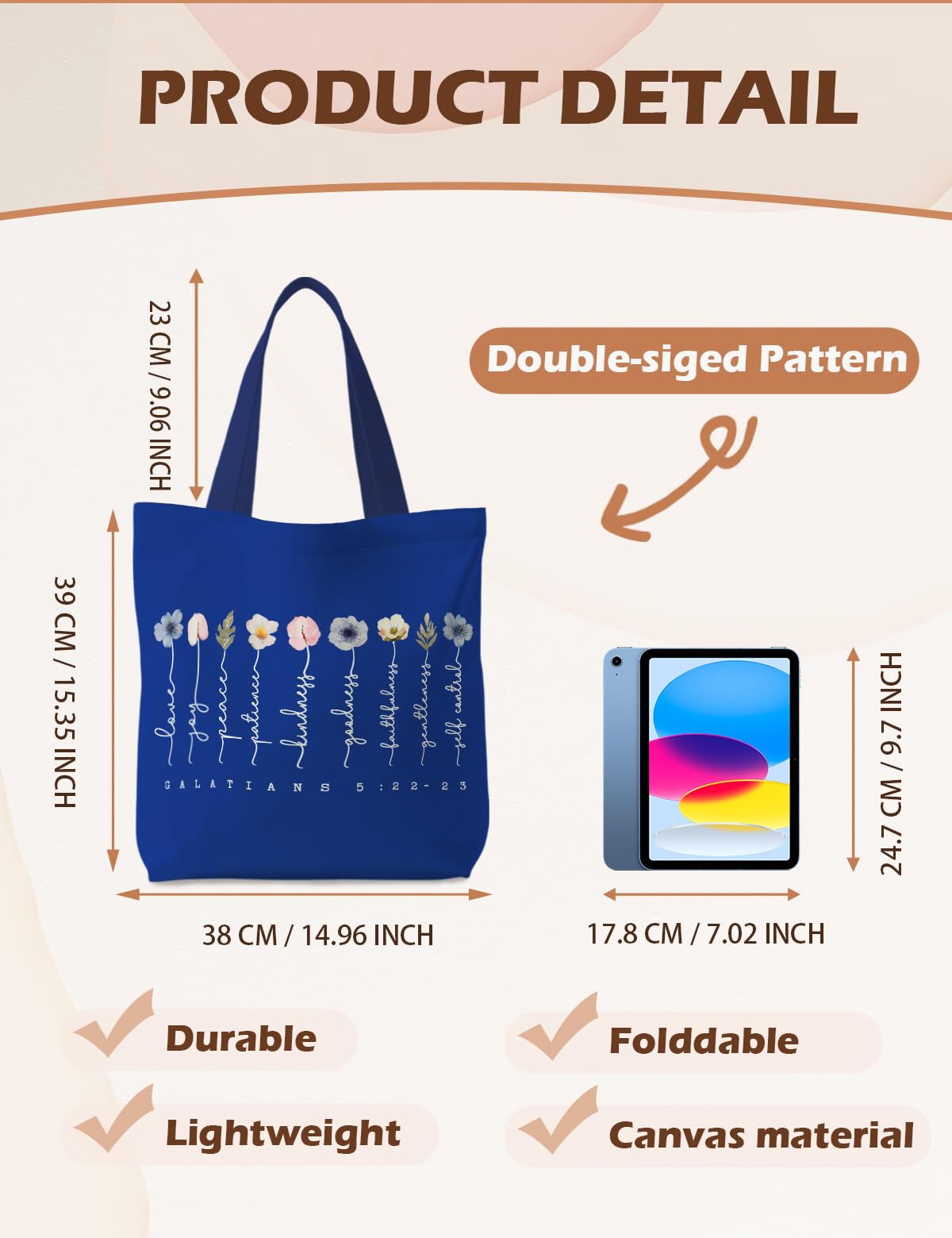 Supwhd bolsa amplia, perfecta para compras o viajes.