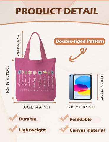 Supwhd bolsa tote rosa para uso diario, espaciosa y práctica
