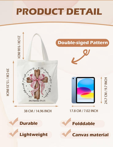 Supwhd bolso tote canvas versátil para compras, gimnasio y viajes.