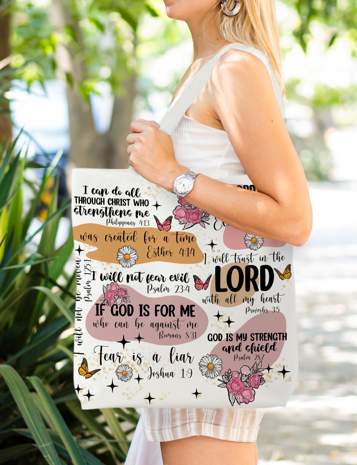 Bolso tote Supwhd lona resistente, lavable a máquina.