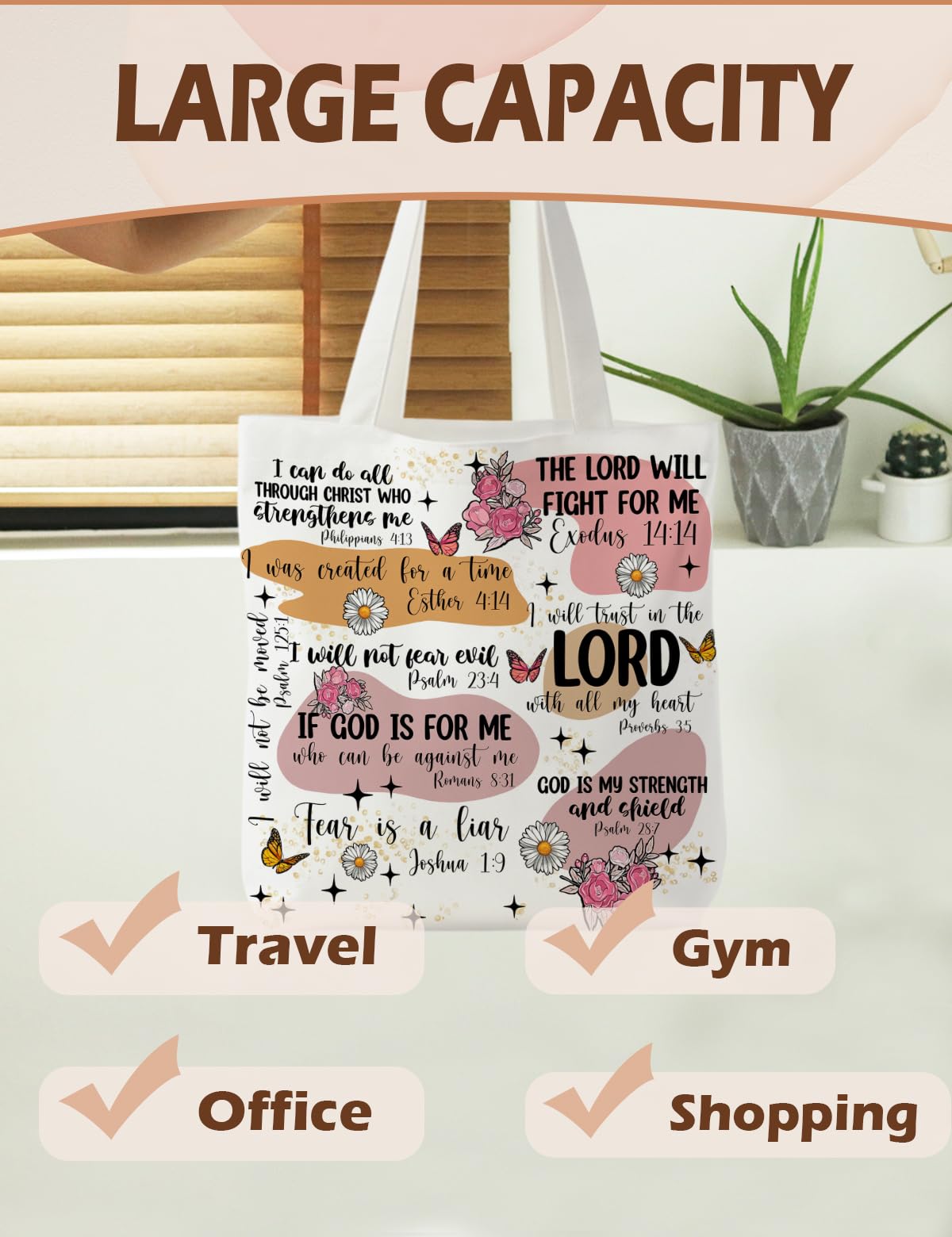 Bolsa tote Supwhd reutilizable para compras con diseño de lona.