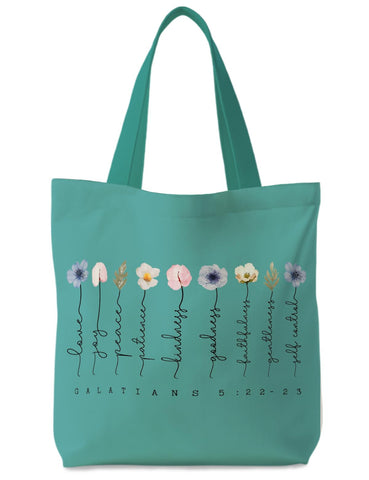 Supwhd tote turquesa con verso biblia, ideal para uso diario