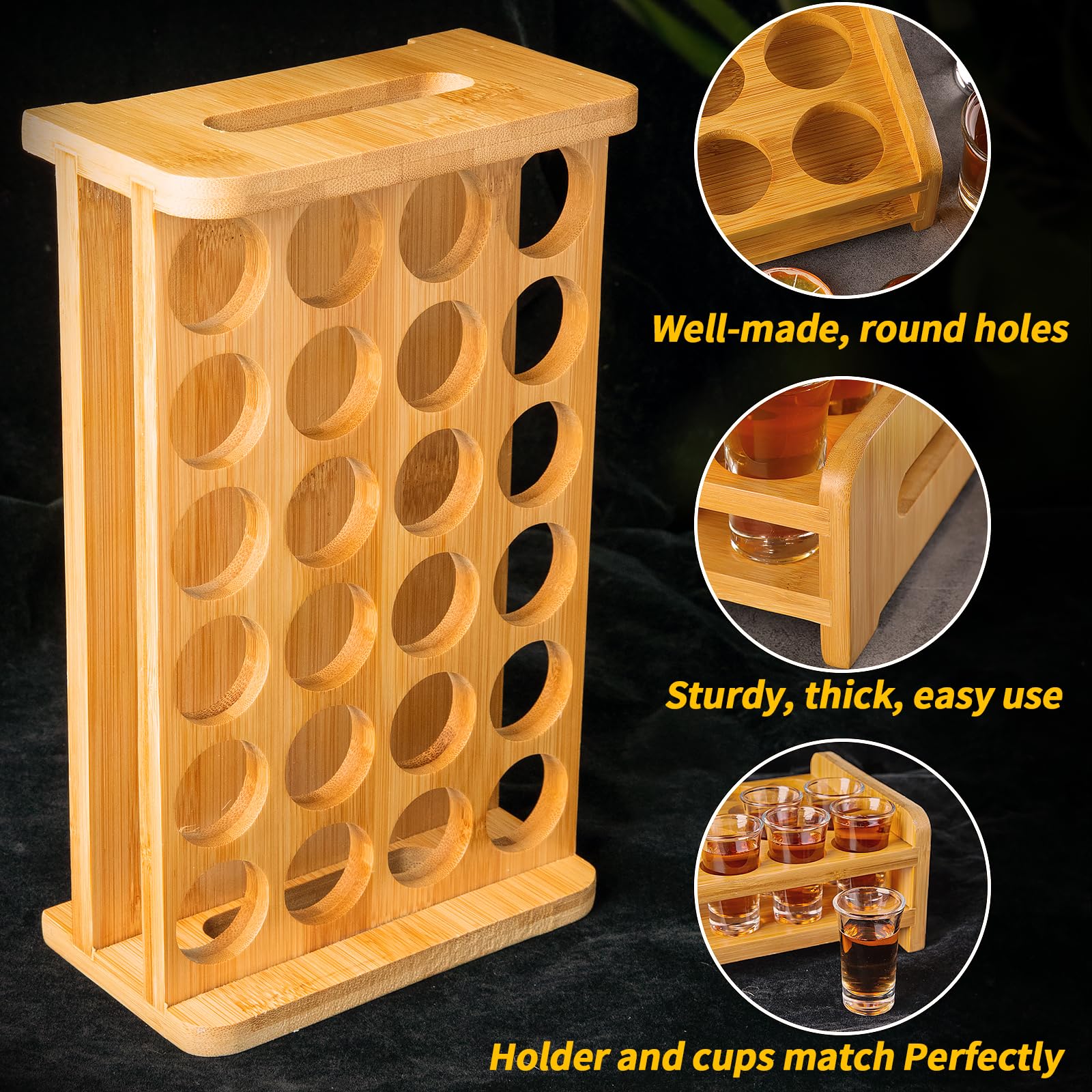 Soporte para vasos chupito de Supwinnet, perfecto para barra ordenada.