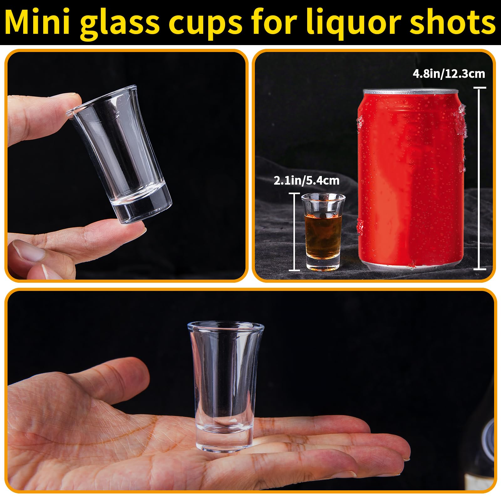 Vasos chupito de 15 ml transparentes de Supwinnet para catas.