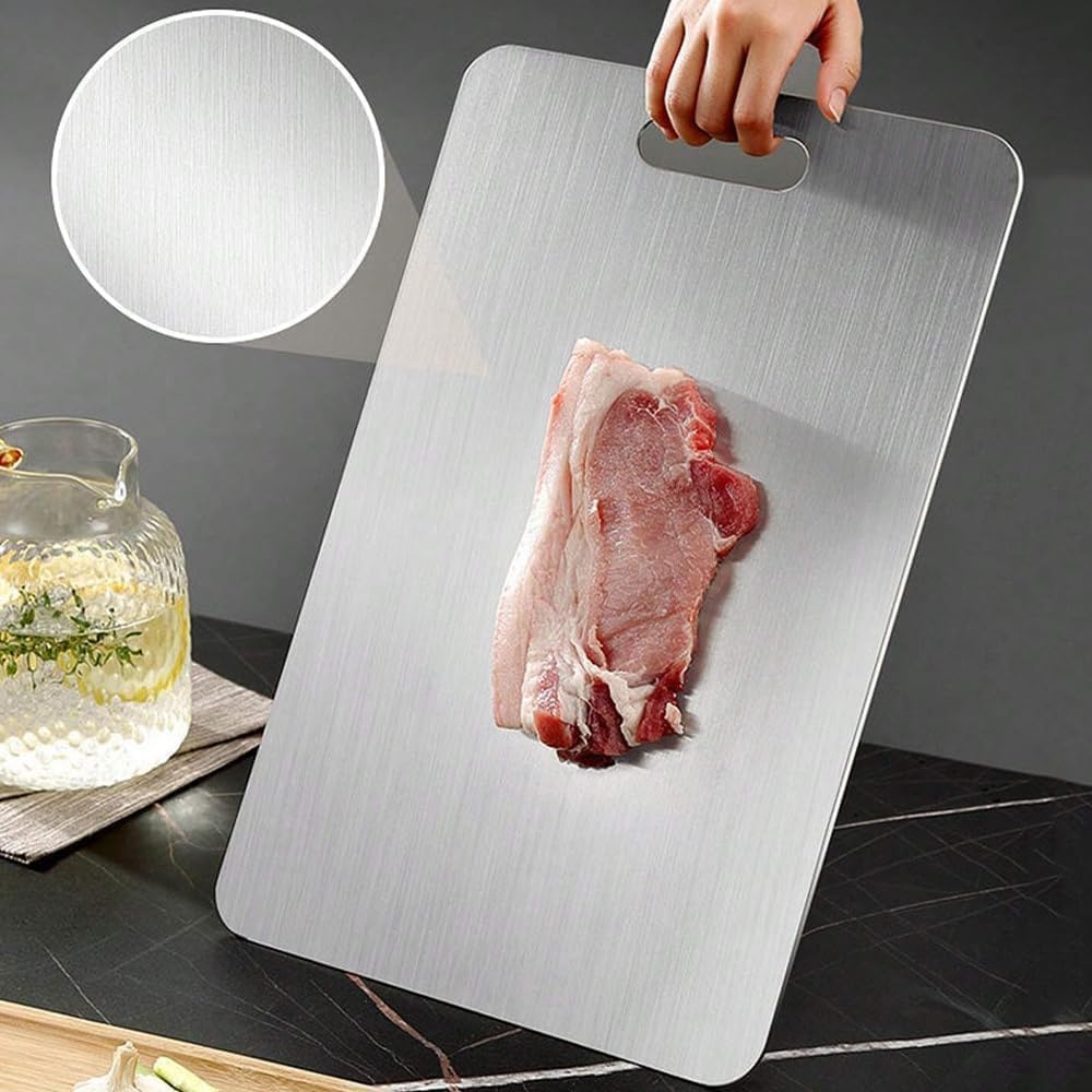 SUQ tabla de corte titanio doble cara 12x9 evita cruces de alimentos