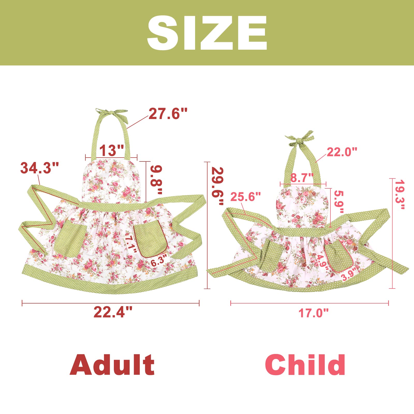 Delantal infantil 47x48 cm, perfecto para manos curiosas y primeras experiencias culinarias.