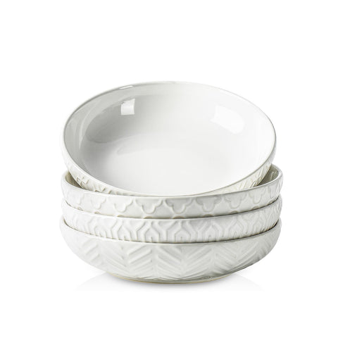 Sureasy cuenco pasta con relieve, ideal para porciones generosas de pasta o sopa.