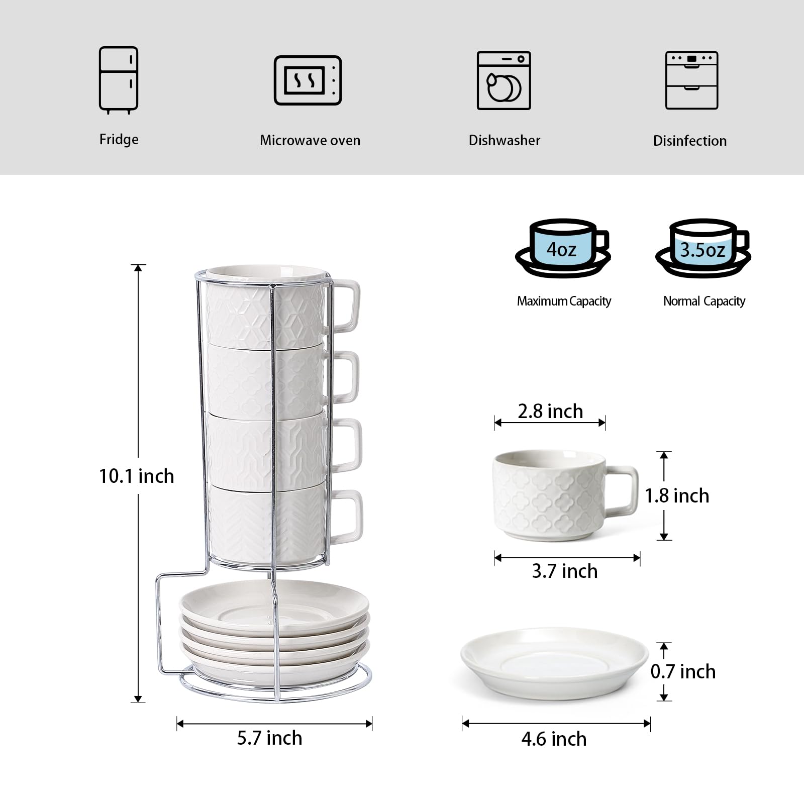 Sureasy platillos con ranura para taza demitasse; agarre estable al transportarlas