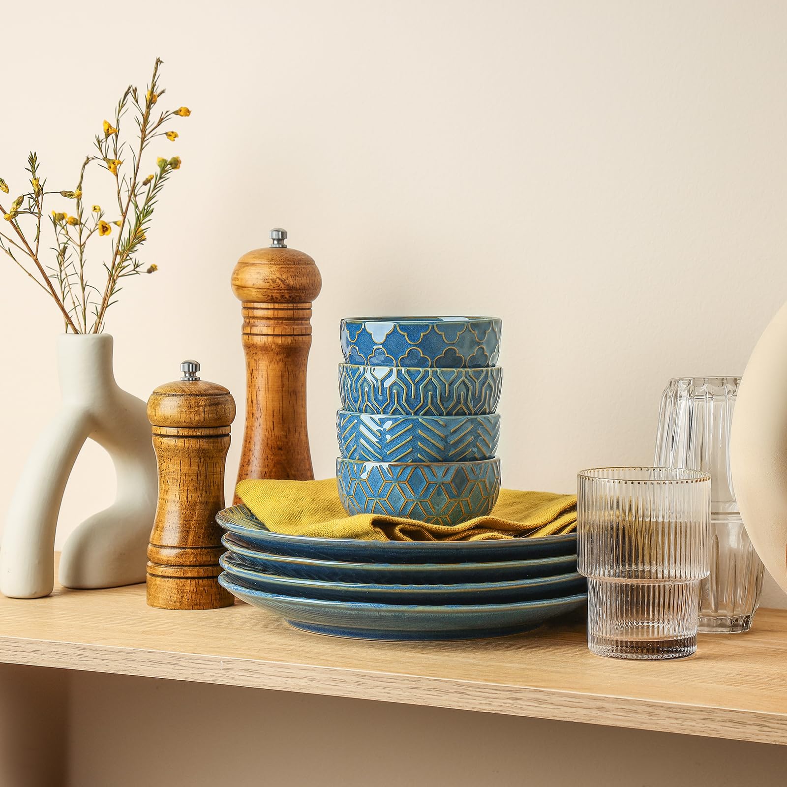 Sureasy porcelana ceramica de alta calidad en azul para comidas seguras.