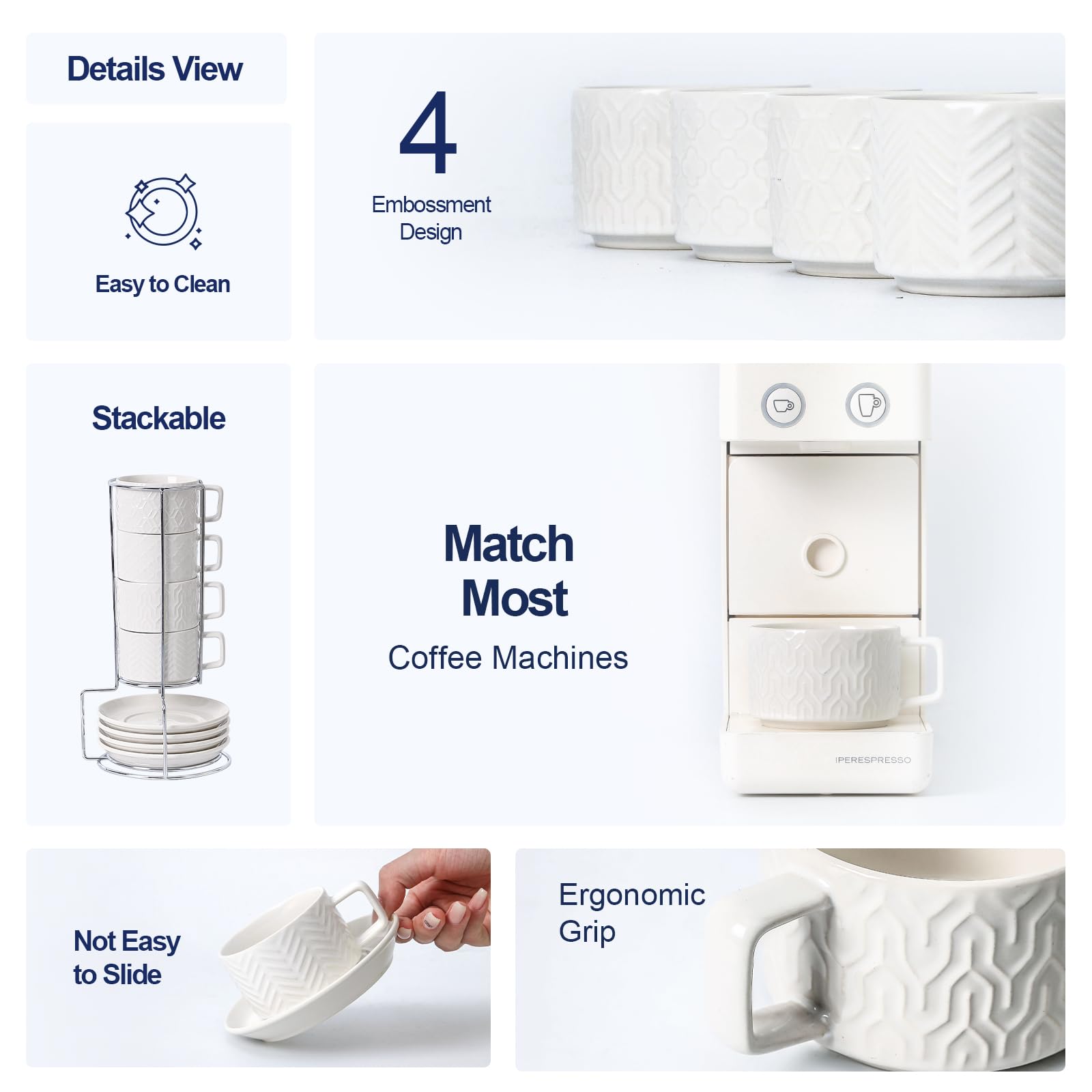 Sureasy soporte metálico para tazas; organización compacta en la encimera