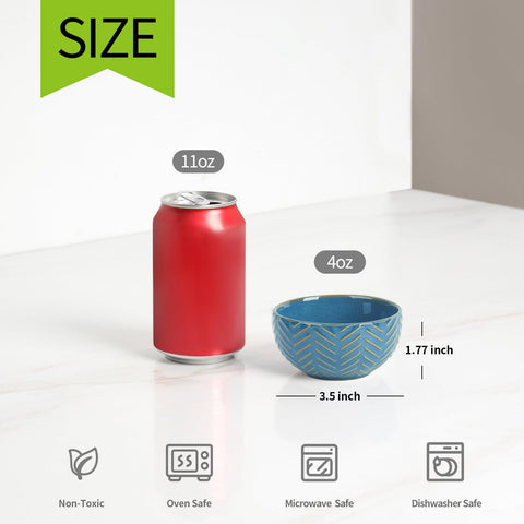 Sureasy tazones ceramicos con relieve texturizado en azul para mesa elegante.
