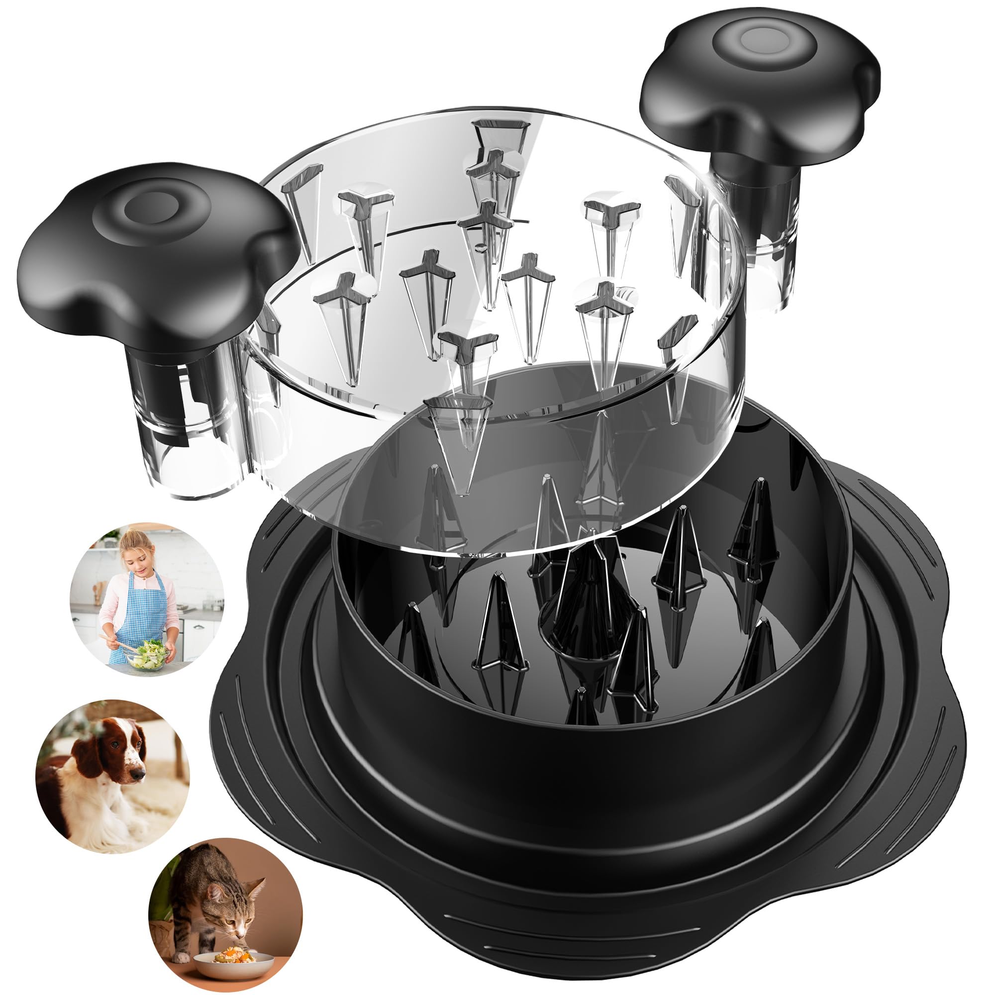 Deshilachador de pollo mini de SURETIVIAN, ideal para purés y comida para mascotas.