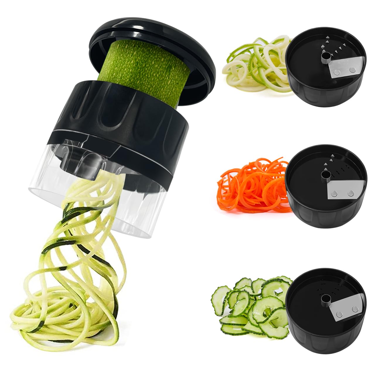 SUREWIN espiralizador 3 en 1 en acción, ideal para fideos de verdura
