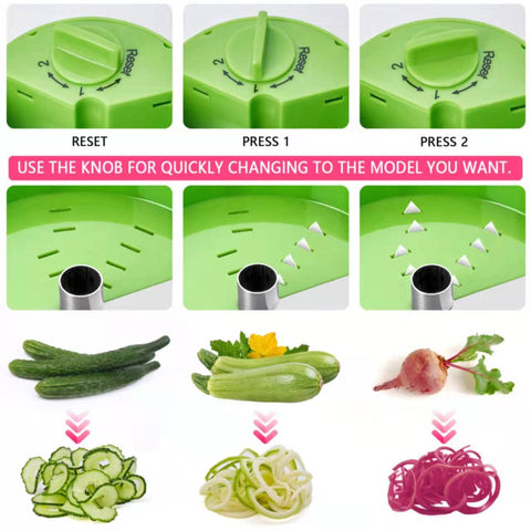 SUREWIN espiralizador para calabacín y zanahoria, ideal para cenas rápidas.