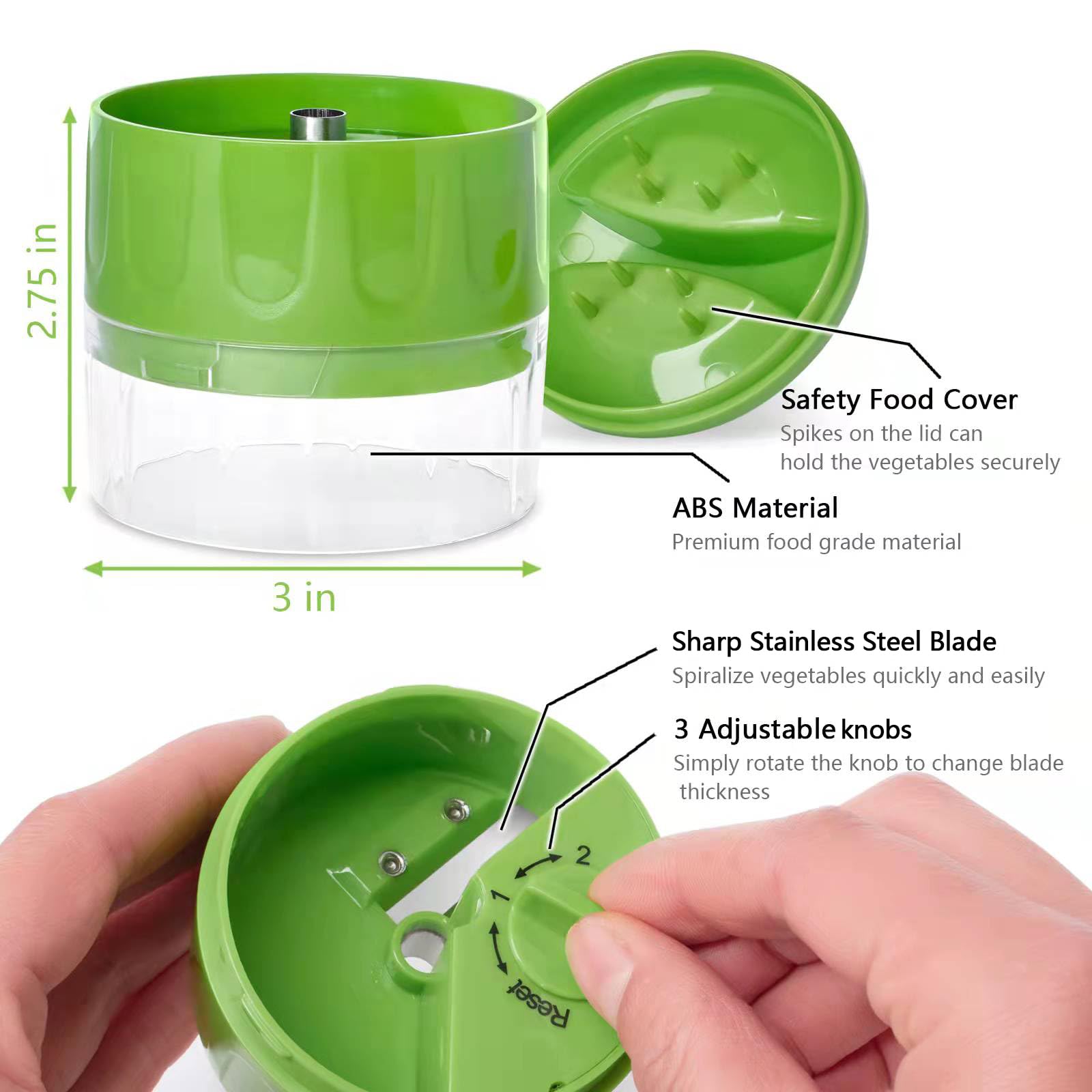 SUREWIN espiral para pepino, perfecto para ensaladas creativas.