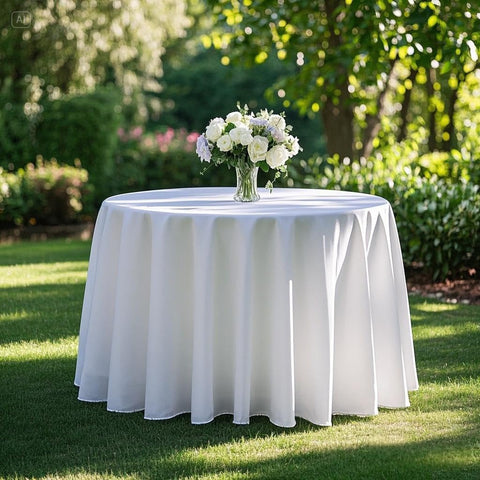 Surmente mantel blanco de gran tamaño, ideal para mesas grandes