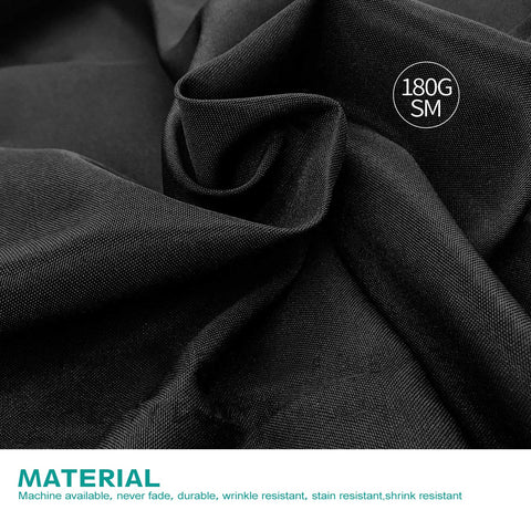 Surmente mantel negro para bodas y banquetes, ambiente elegante.