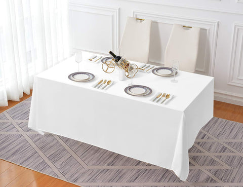 Mantel Surmente para restaurantes, blanco rectangular 90x132, duradero y resistente a manchas.