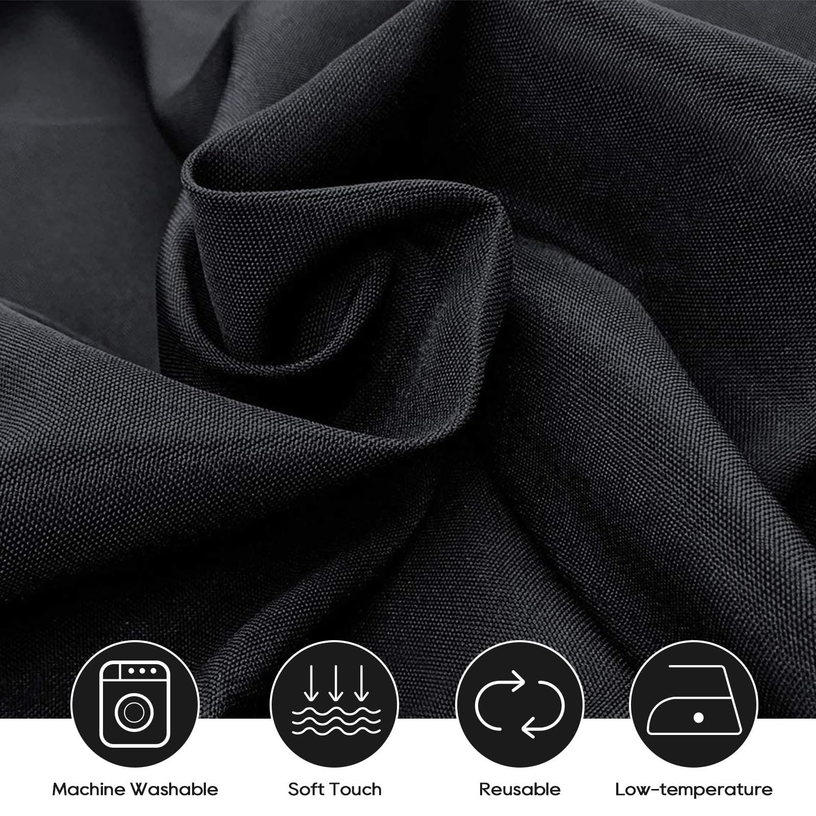 Mantel Surmente negro para banquetes mejora la decoración sin esfuerzo
