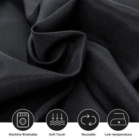 Mantel Surmente negro para banquetes mejora la decoración sin esfuerzo